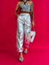 SILVER TONE pants "ILUMINOS" K679